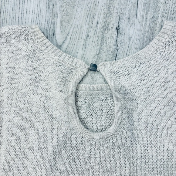 Free People Beaded Cream Short Sleeve Wool Rabbit Hair Sweater Small - Picture 9 of 9